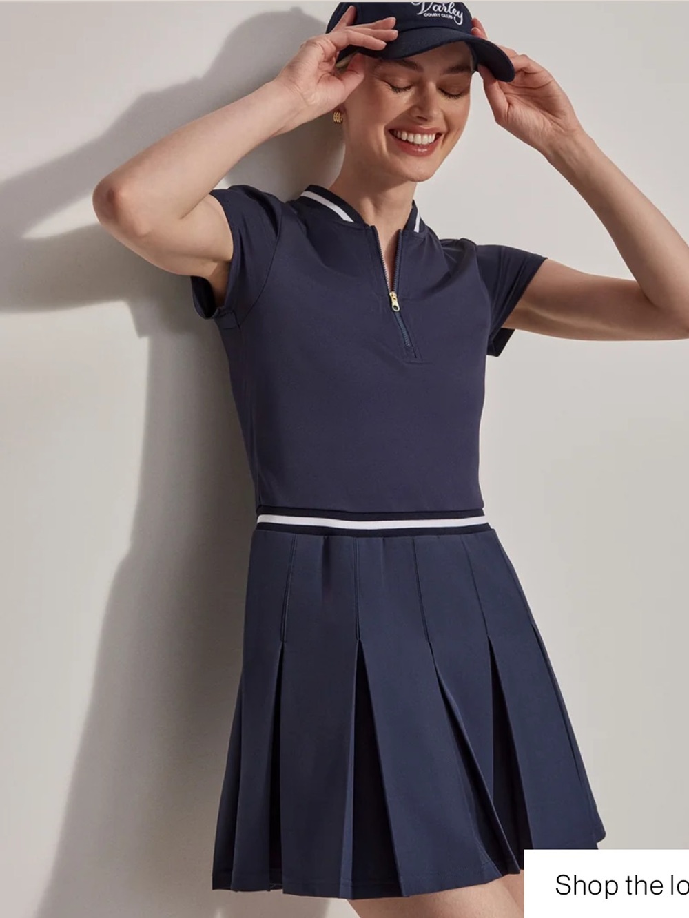 Varley Nora court dress blue size medium